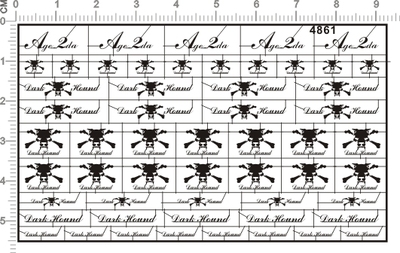 4861-@204 MG Dark Hound age2 ga 骷髅头咕噜头死神金属贴现货
