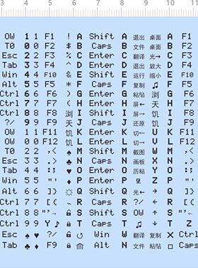 80653 enter 删除翻译桌面复制粘贴计算截图放大缩小键盘贴 水贴