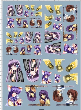 90260 CLANNAD 痛车去底水贴 A4纸