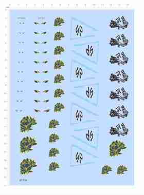 81704手办模型眼睛水贴西罗娜地龙花朵卬龙纹令可撕膜不干胶2404