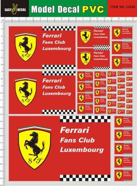 20296-FERRARI 法拉利 1:10 1:12 PVC 遥控车壳贴纸