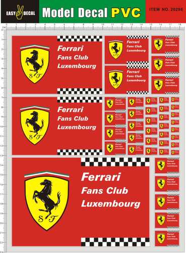 20296-FERRARI 法拉利 1:10 1:12 PVC 遥控车壳贴纸 现货