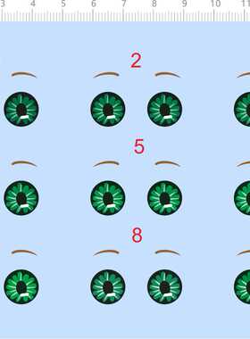 73807 整版胶 洋娃娃眼睛水贴绿色 现货
