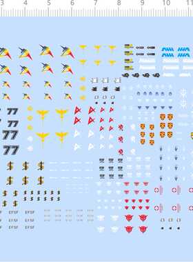 73805高达模型 SFSF RZ 天使 白狐 盒蛋 SD模型水贴GD