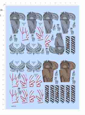 84039纹身牛头REY679模型水贴定制打印可撕膜不干胶独立胶位现货