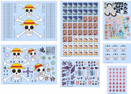 69435海贼王弗兰奇魂花ASCE骷髅海盗旗纹身molly蜡笔小新胡子鬼火