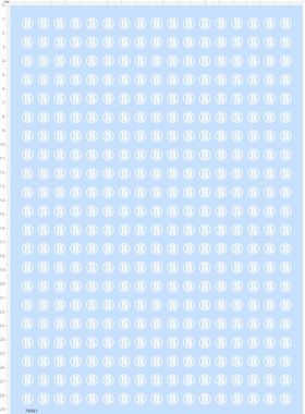 76061整版水贴 PSED 8mm 手办模型水贴定制打印2311