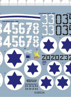 63663-505 1/32 iaf spitfire sd-31 2 喷火-2 水贴纸