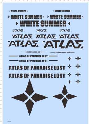 77881 WHITE SUMMER atlas paradise lost 模型水贴定制打印2402