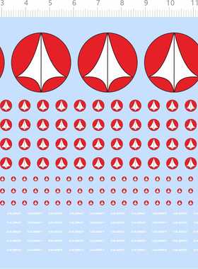 97007整版胶无比例统合军标飞机模型水贴超时空要塞太空堡垒标签6