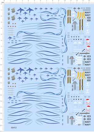 68452整版1/144长谷川yf-19飞机模型水贴天使精灵navy纸模型水贴