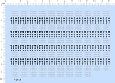 76937整版 柯尼塞克 PHDENIX 模型车水贴纸 定制打印2312