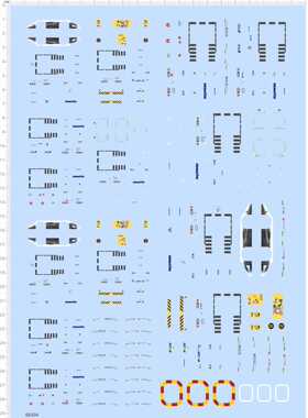 68304整版1/200机场WT-250拖车水贴ana客机拉车纸模模型水贴现货