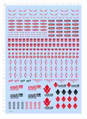 82078模型水贴铁华团A5W-G-08 BARBATOS WARNING敢达高达2405定做