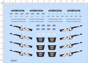 66967整版胶1/64风火轮RMR多美卡GT3RS思域S2000车模拉花剪纸水贴