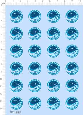 72651整版胶 北斗卫星导航系统 模型水贴