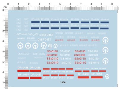 1806南局南段DF11G SS9 SS8 DF11 GKD1GKD1A比例模型火车剪水贴纸