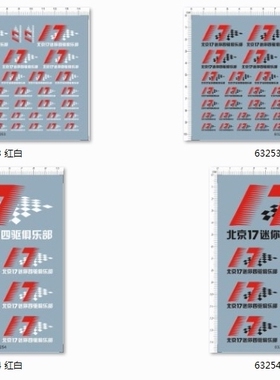 63253 63254 北京17迷你四驱俱乐部水贴纸防水不干胶
