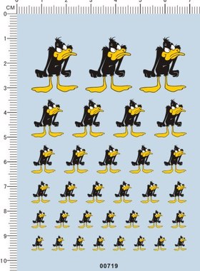 00719-Daffy Duck 达菲鸭 模型车水贴纸