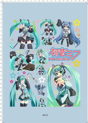 20113 初音未来Hatsune Miku痛G痛车1:10 1:12 遥控车贴水贴现货