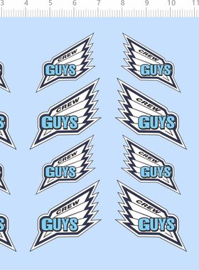 71979整版胶 CREW-GUYS 防卫队 队标 蓝色版模型水贴