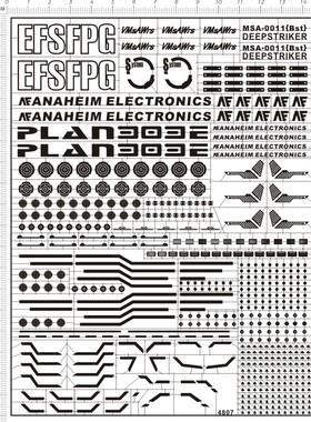 4807 HG MSA-0011 DEEP STRIKER PLAN303E gd金属贴 现货