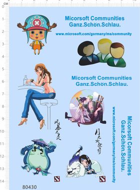 80430整版胶 Micorsoft Communitites Ganz.Schon.Schlau 鼠标贴