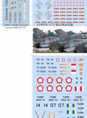 63991整版胶TUDM M52 TNI AL TS3005波兰虎头Universal Transport