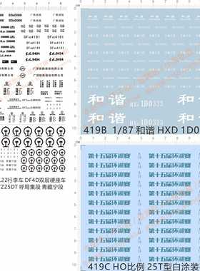 419 XL22行李车DF4D双层硬座车HO比例25T型白色呼局集段青藏宁段