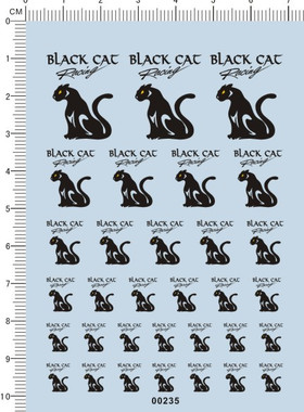 00235-A1711 BLACK CAC 模型车水贴纸