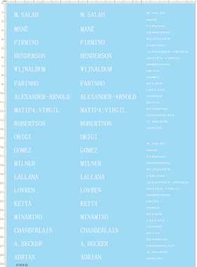 67824整版胶HG利物浦队员名gp03模型gp03D敢达水贴敢达水贴现货