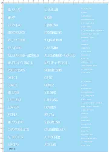 67824整版胶HG利物浦队员名gp03模型gp03D敢达水贴敢达水贴现货