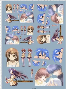 90265 CLANNAD 痛车去底水贴 A4纸