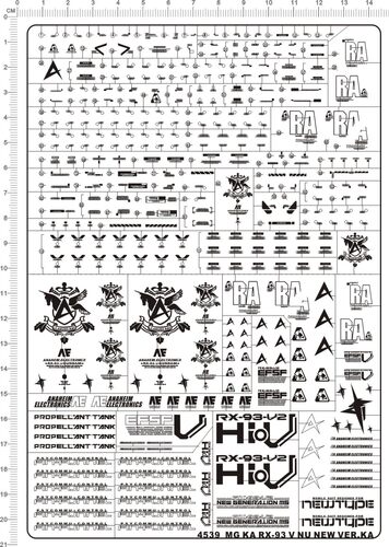 4539- MG RX-93 v nu new Ver.ka KA卡牛gd金属贴