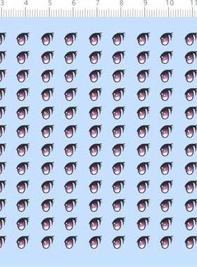 69394整版胶1/8艾琳少女原创手办眼睛水贴纸标签水转娃娃人偶FY60