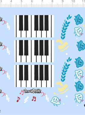 72290整版胶 音符钢琴 宠物蛋 水贴纸 眼睛 现货