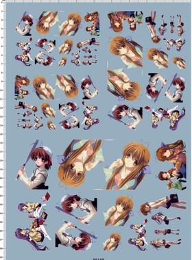 90189 CLANNAD 痛车去底水贴 A4纸