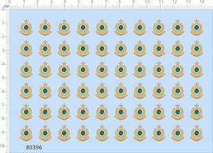 80396整版胶中国香港海关锁旅行箱乐人仔积木娃娃盲盒公仔水贴