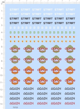 75723整版水贴 dance B START AGAIN 爱心100% bob手办盲盒2310