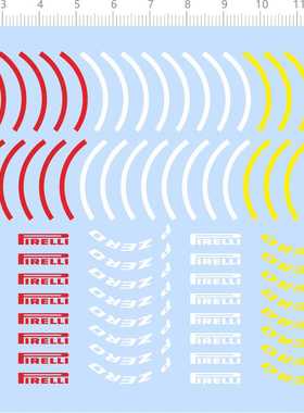 73006整版胶 1/18 PIRELL耐力轮胎模型车车轮法拉利赛车水贴