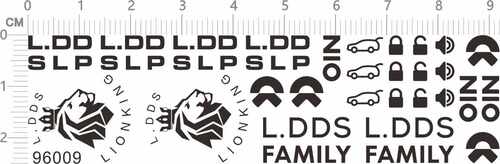 96009整版胶LDD SLP FAMILY LDDS NIO LDDS LIONKING创意diy水贴