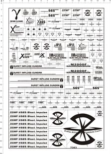 7363-@217 PG ZGMF-X56S Blast Impulse gd金属贴纸1