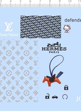 75541马子奢侈车钥匙扣水贴定制打印2310