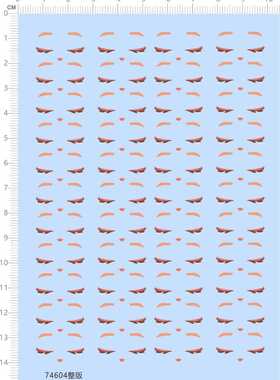 74604整版水贴 公主 闭眼 花纹 水贴纸 盲盒 SP 娃娃定做打印六月