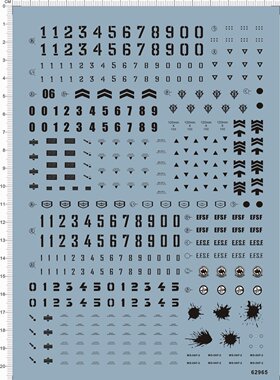 62965-10E18 MG F2 Zaku 吉翁F2扎古 连邦扎古F2 gd水贴纸现货