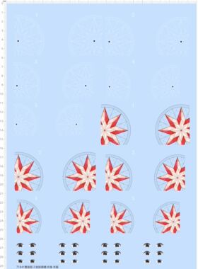 71841整版胶 2 娃娃眼睛 纹身 衣服 水贴