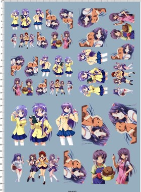 90187 CLANNAD 痛车去底水贴 A4纸