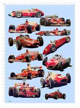 82033一级方程式赛车水贴赛车f1头盔照片法拉利儿童玩具2404定做