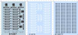 61487 zowie microsoft alienware 微软外星人鼠标键盘模型水贴纸