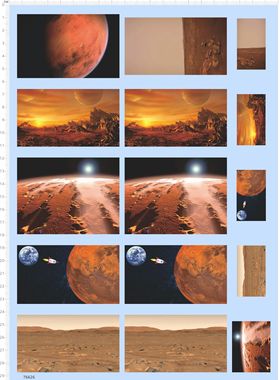 76626整版胶 火星 鼠标贴壁纸 星球宇宙贴花模型车定制打印2312